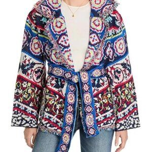 NWT Farm Rio Ainika Tiles Knit Cardigan Sweater Size Large